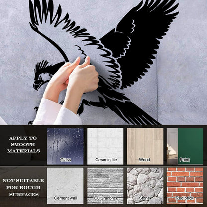 Lettering Stickers Flying Eagle Wings Air Tribal Symbol Big Bird Wall Beautification