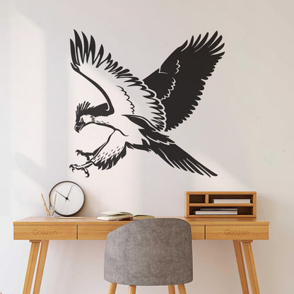 Lettering Stickers Flying Eagle Wings Air Tribal Symbol Big Bird Wall Beautification