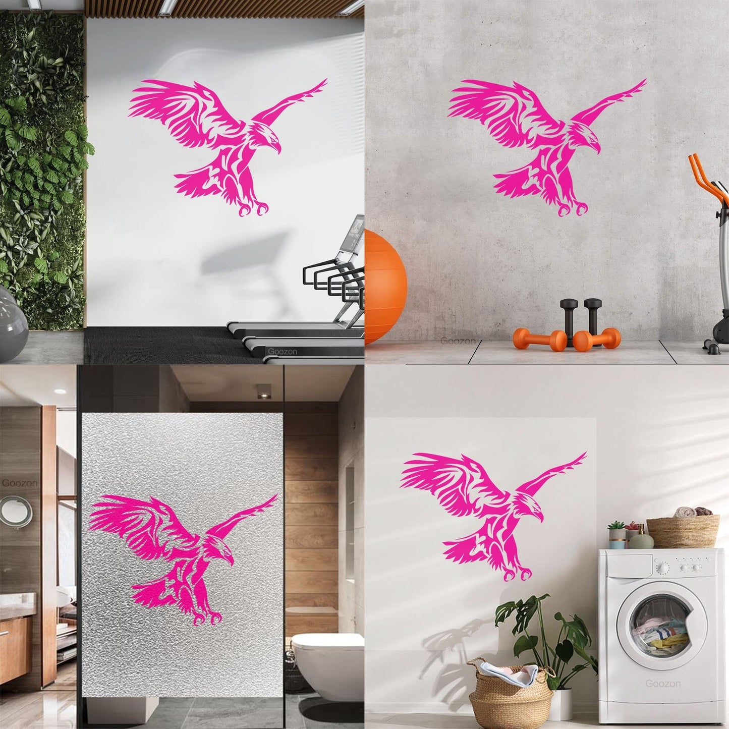 Flying Eagle Wings Predator American Bird Vinyl Wall Stickers Window Decals