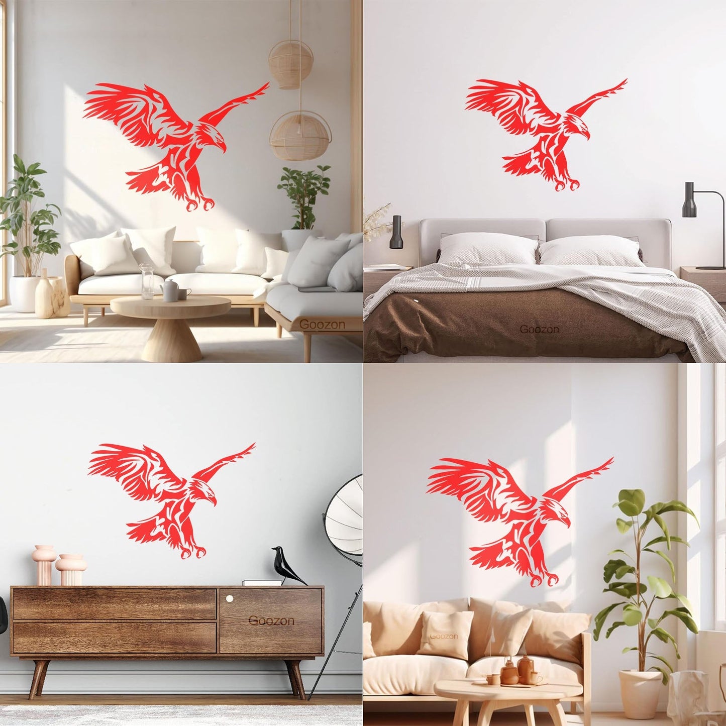 Flying Eagle Wings Predator American Bird Vinyl Wall Stickers Window Decals