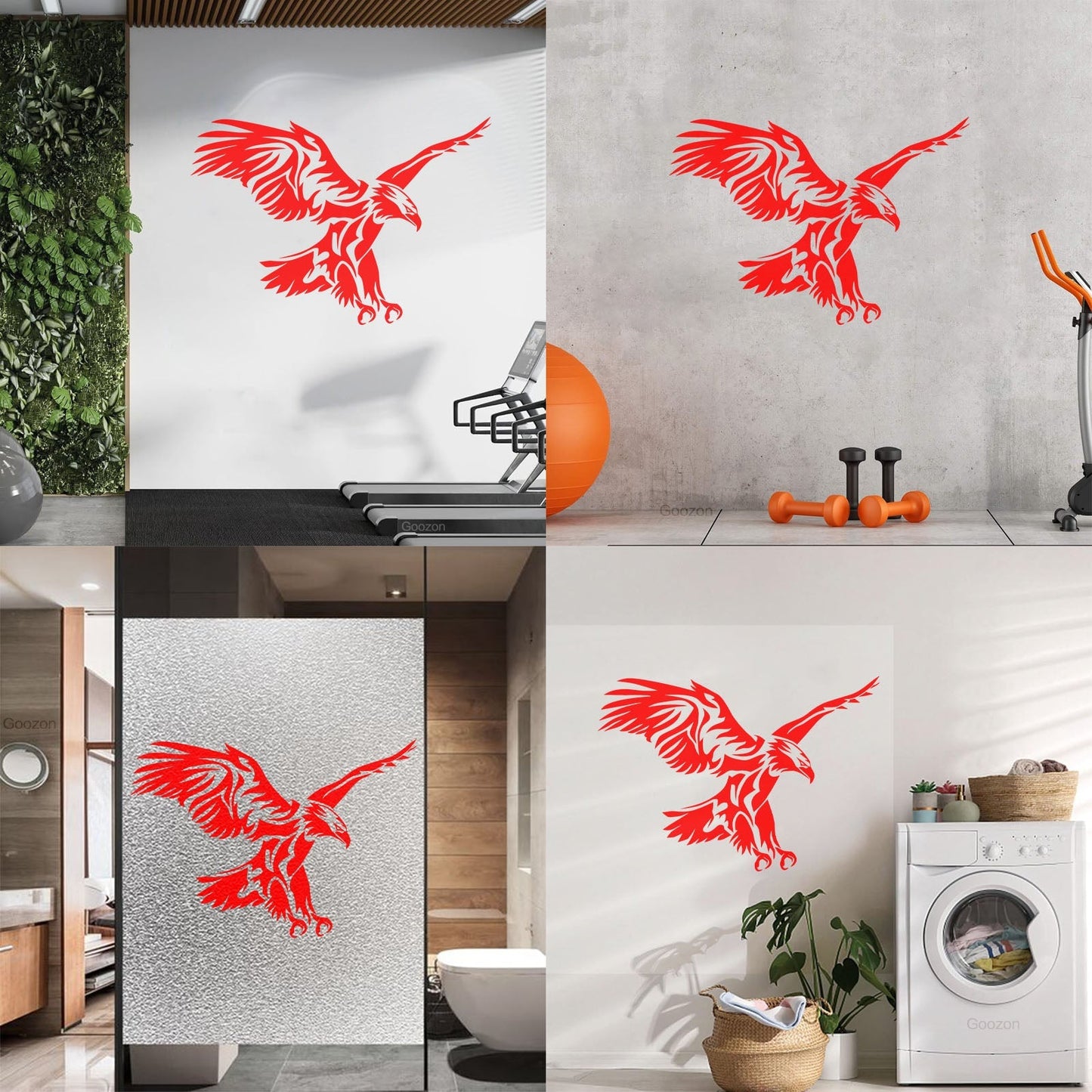 Flying Eagle Wings Predator American Bird Vinyl Wall Stickers Window Decals