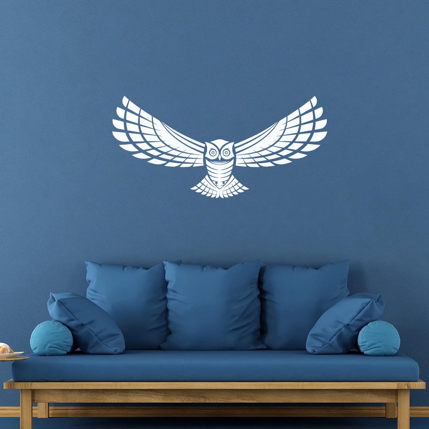 Wall Decals Flying Night Bird Owl Wings Feathers Predatory Hunting Glass Stickers