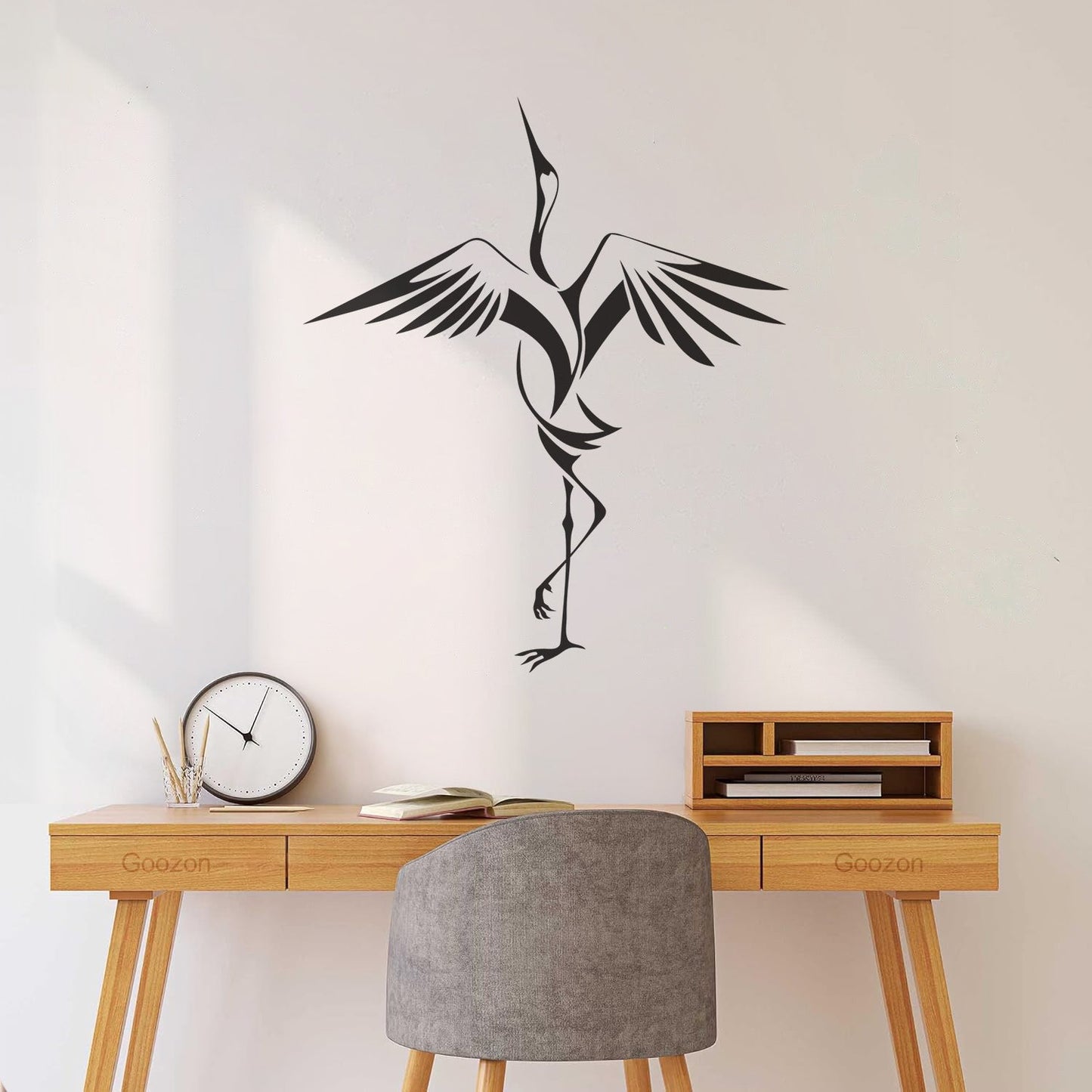 Heron Japanese Asian Bird Wings Wall Decals Wall Beautification