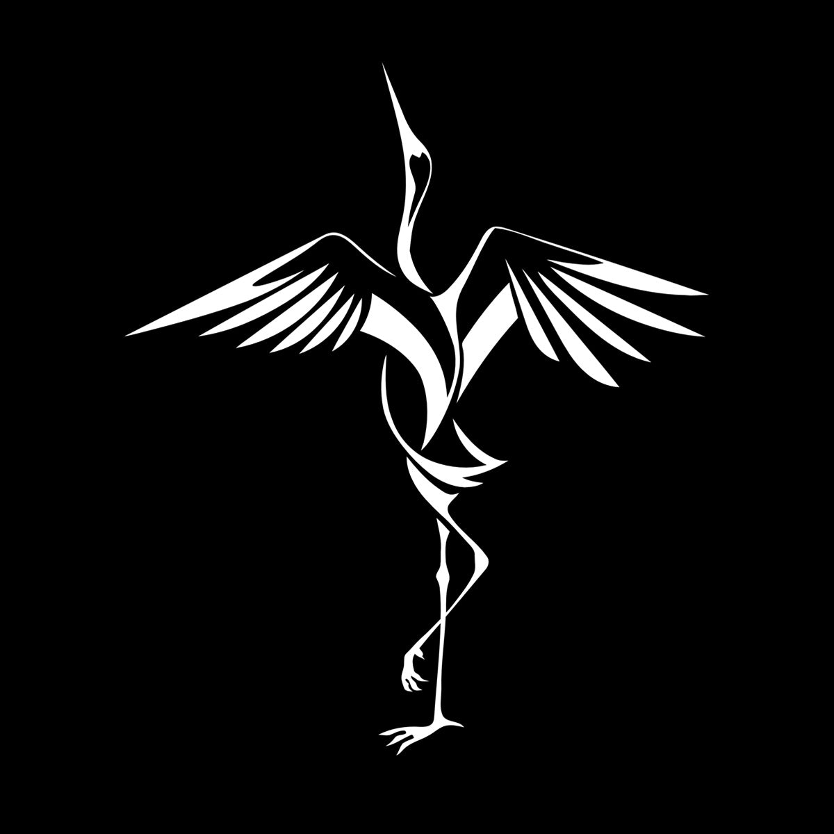 Heron Japanese Asian Bird Wings Wall Decals Wall Beautification