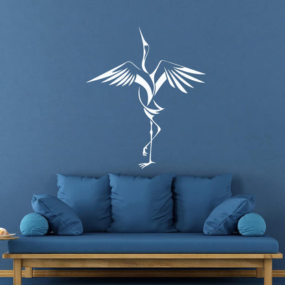 Heron Japanese Asian Bird Wings Wall Decals Wall Beautification