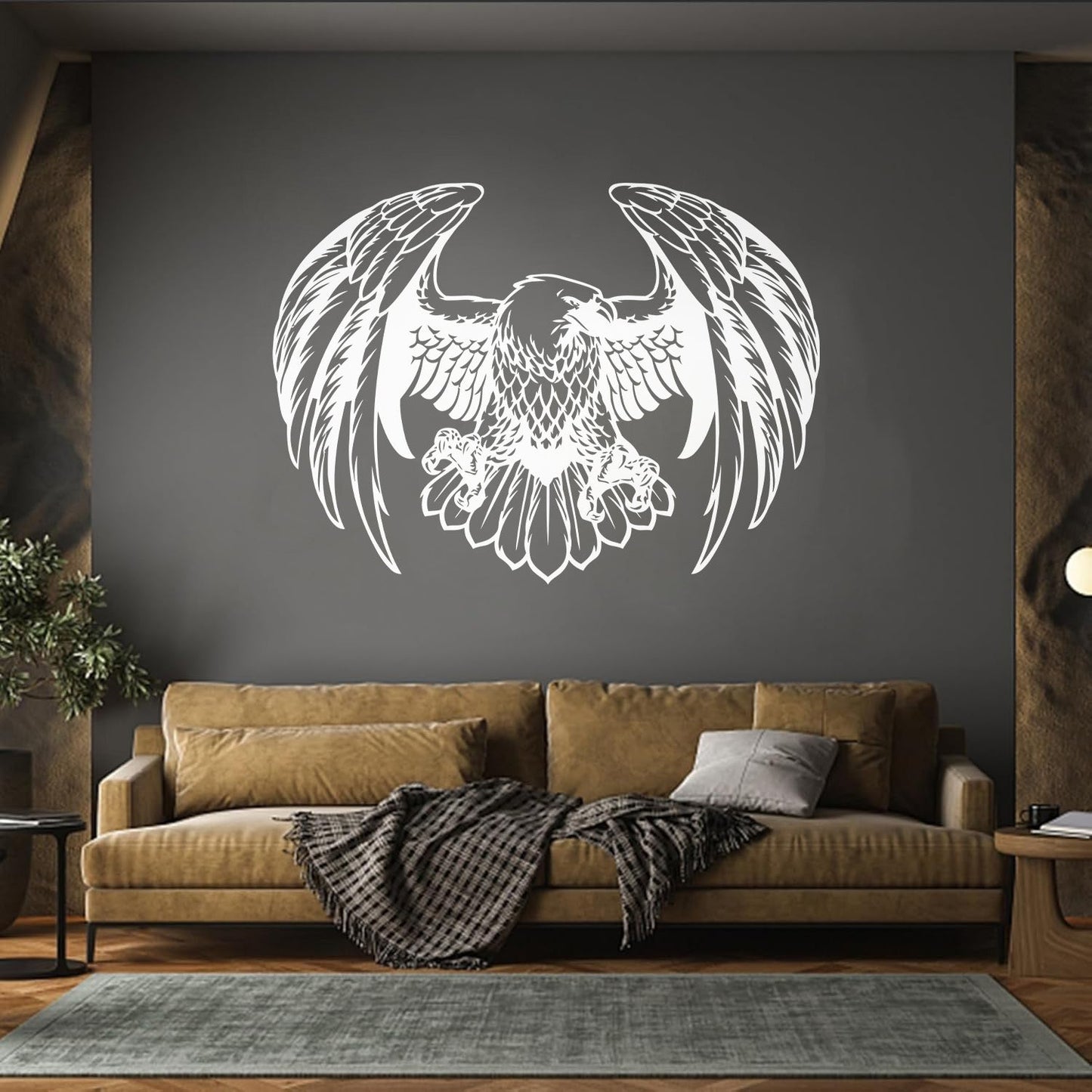 Engraving Decals Hunting Eagle Big Flying Bird Window Decals