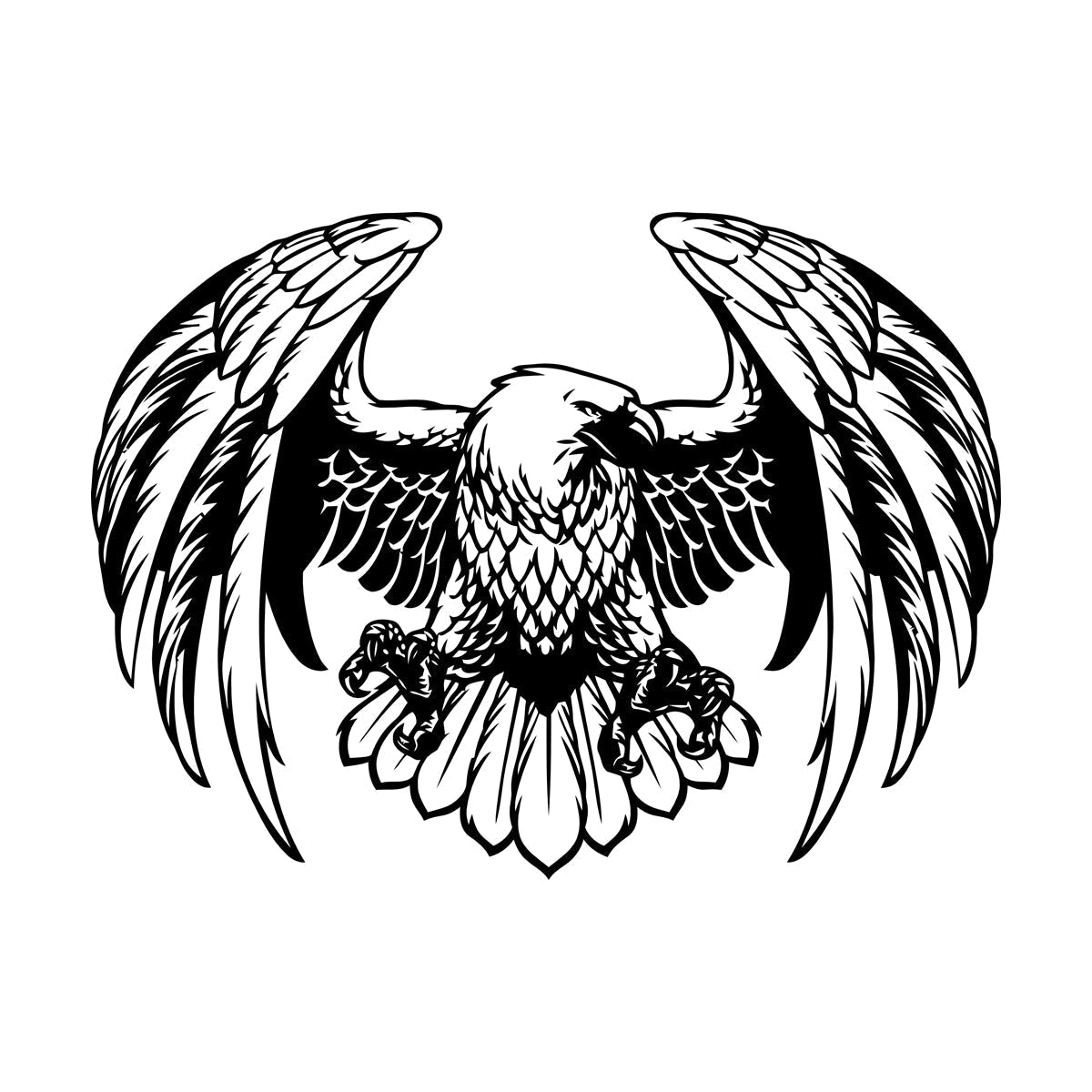 Engraving Decals Hunting Eagle Big Flying Bird Window Decals