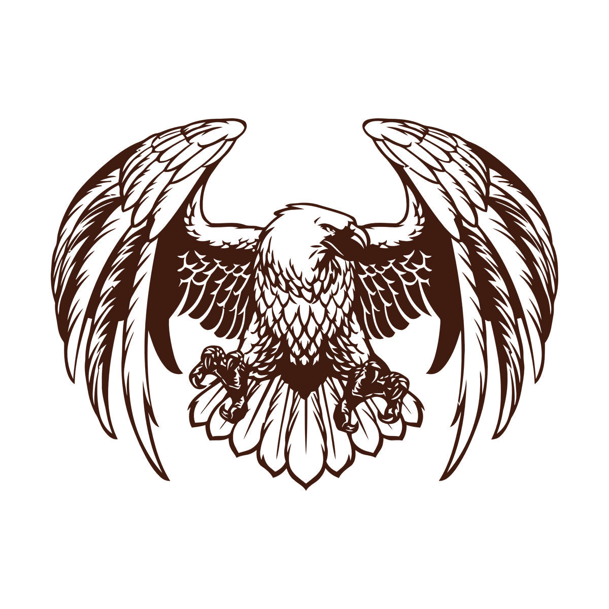 Engraving Decals Hunting Eagle Big Flying Bird Window Decals