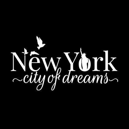 Wall Decals Paster Paper Ny New York City Of Dreams Statue Of Liberty Birds Easy Installation