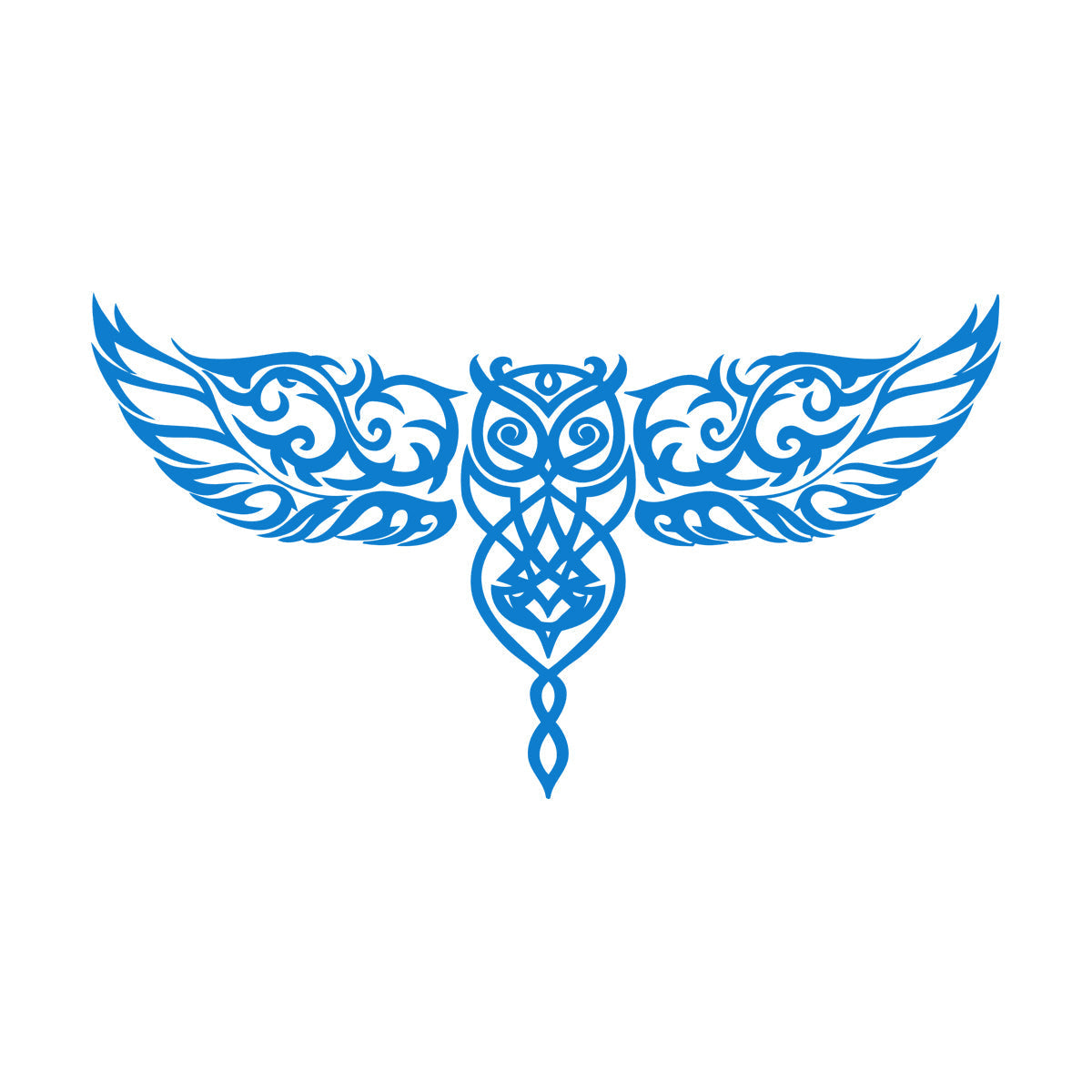 Ornament Owl Bird Wings Ation Engraving Decals It Won'T Fall Off