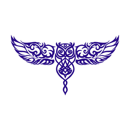 Ornament Owl Bird Wings Ation Engraving Decals It Won'T Fall Off