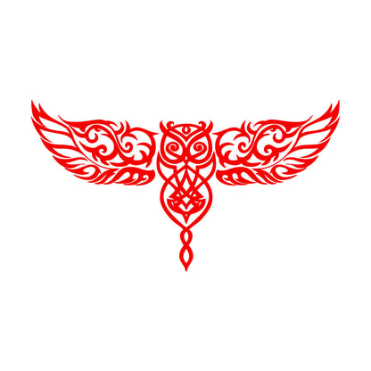 Ornament Owl Bird Wings Ation Engraving Decals It Won'T Fall Off