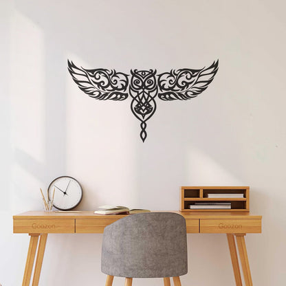 Ornament Owl Bird Wings Ation Engraving Decals It Won'T Fall Off