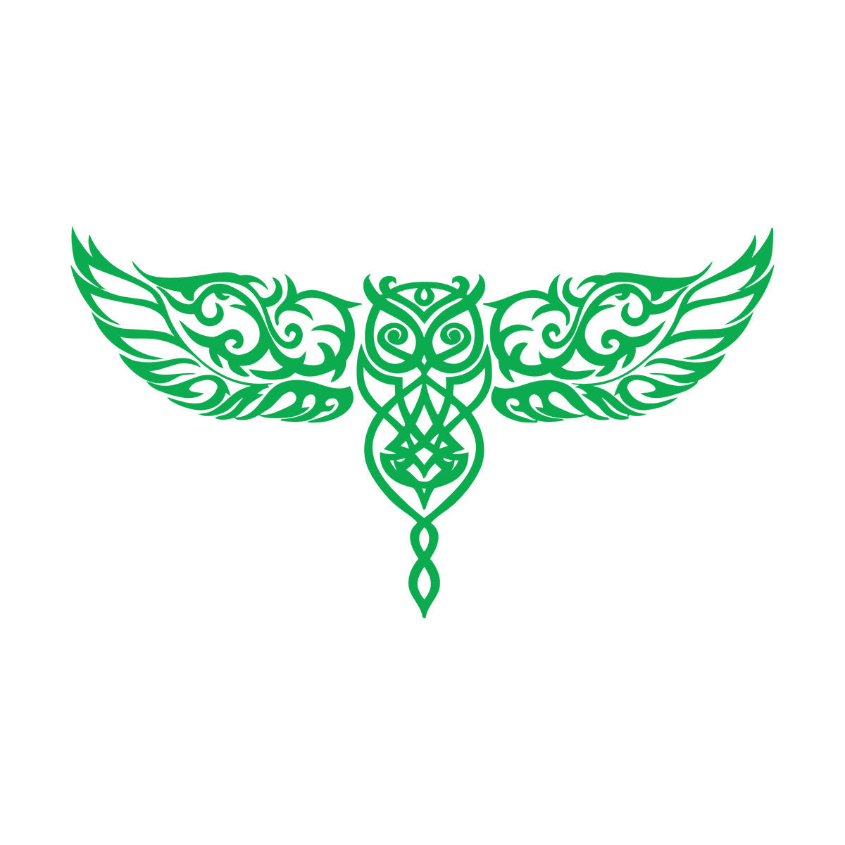 Ornament Owl Bird Wings Ation Engraving Decals It Won'T Fall Off