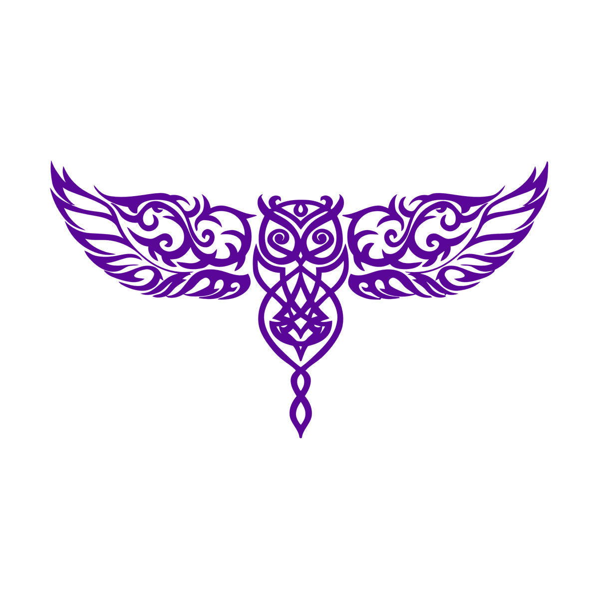 Ornament Owl Bird Wings Ation Engraving Decals It Won'T Fall Off