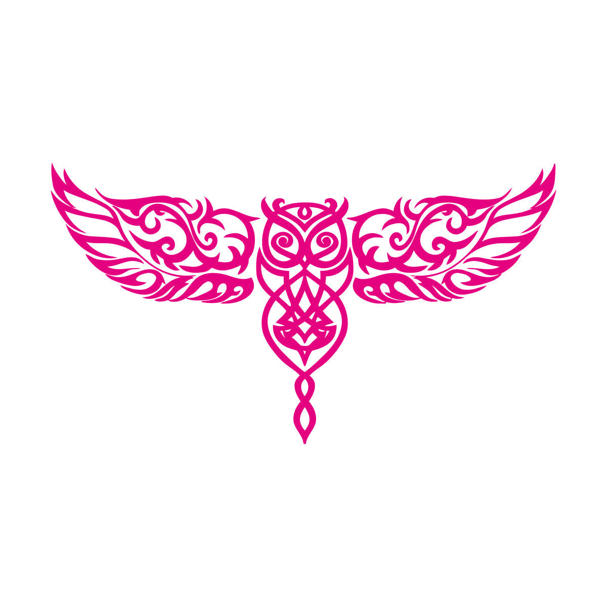 Ornament Owl Bird Wings Ation Engraving Decals It Won'T Fall Off