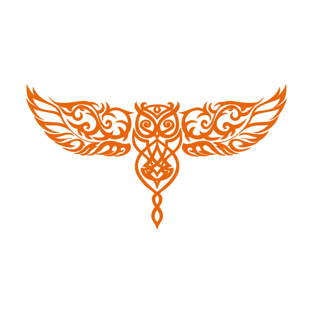 Ornament Owl Bird Wings Ation Engraving Decals It Won'T Fall Off