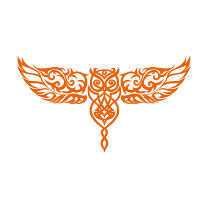 Ornament Owl Bird Wings Ation Engraving Decals It Won'T Fall Off