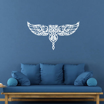 Ornament Owl Bird Wings Ation Engraving Decals It Won'T Fall Off