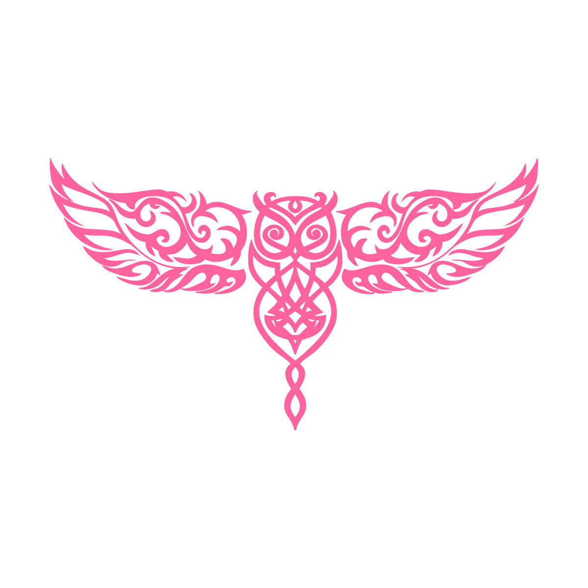 Ornament Owl Bird Wings Ation Engraving Decals It Won'T Fall Off