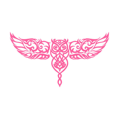 Ornament Owl Bird Wings Ation Engraving Decals It Won'T Fall Off