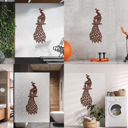 Wall Decals Pvc Peacock Fairy Birds Beautiful Feathers Removable Without Leaving Glue