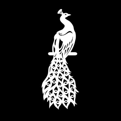 Wall Decals Pvc Peacock Fairy Birds Beautiful Feathers Removable Without Leaving Glue