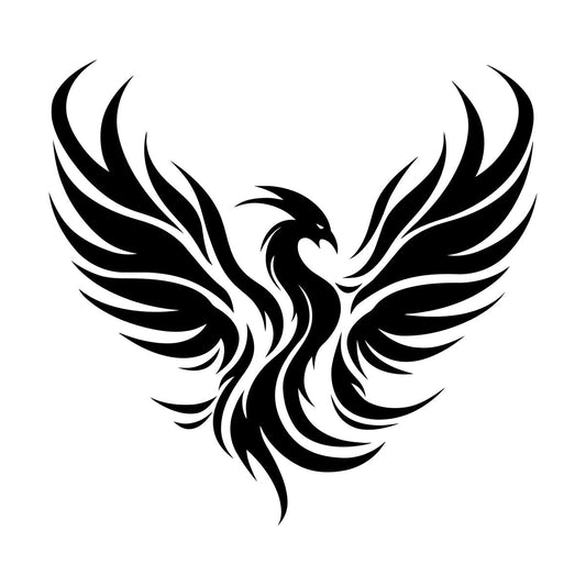 Wall Stickers Paster Paper Phoenix Rising Flying Bird Tattoo Waterproof
