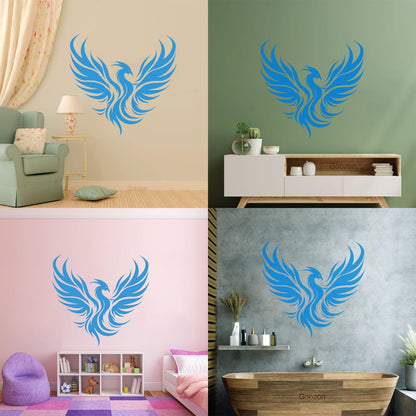 Wall Stickers Paster Paper Phoenix Rising Flying Bird Tattoo Waterproof