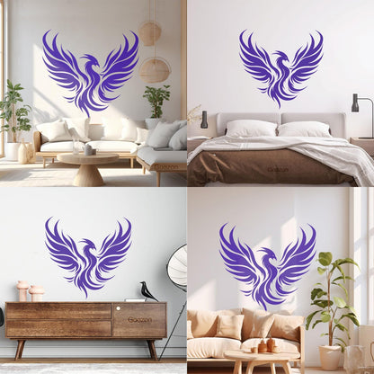 Wall Stickers Paster Paper Phoenix Rising Flying Bird Tattoo Waterproof