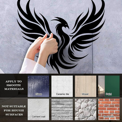 Wall Stickers Paster Paper Phoenix Rising Flying Bird Tattoo Waterproof