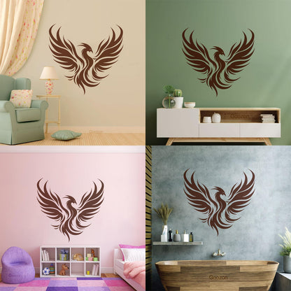 Wall Stickers Paster Paper Phoenix Rising Flying Bird Tattoo Waterproof