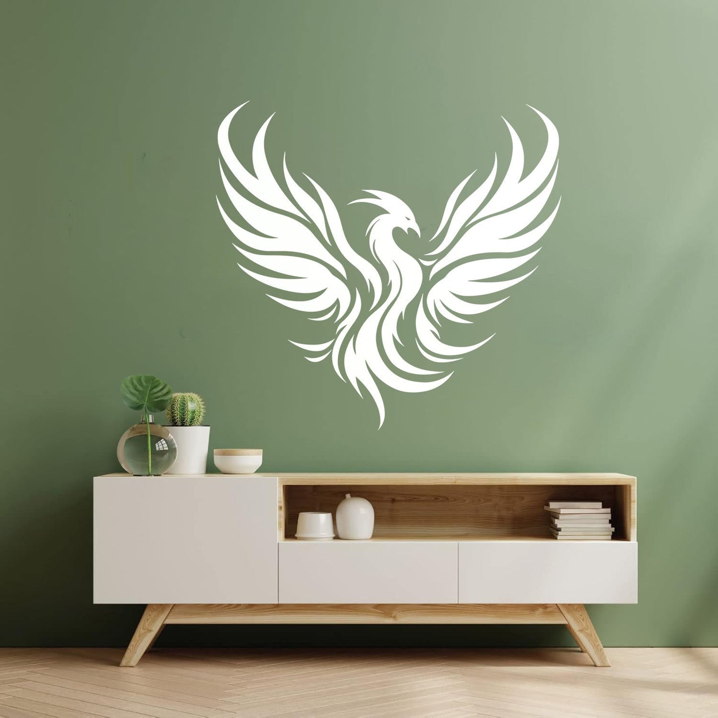 Wall Stickers Paster Paper Phoenix Rising Flying Bird Tattoo Waterproof