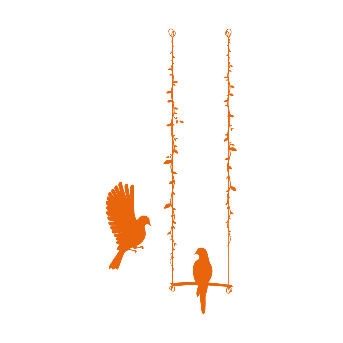 Fine Carving Stickers Pigeons Couple Birds On Swing Dove Romance Personalized Customization