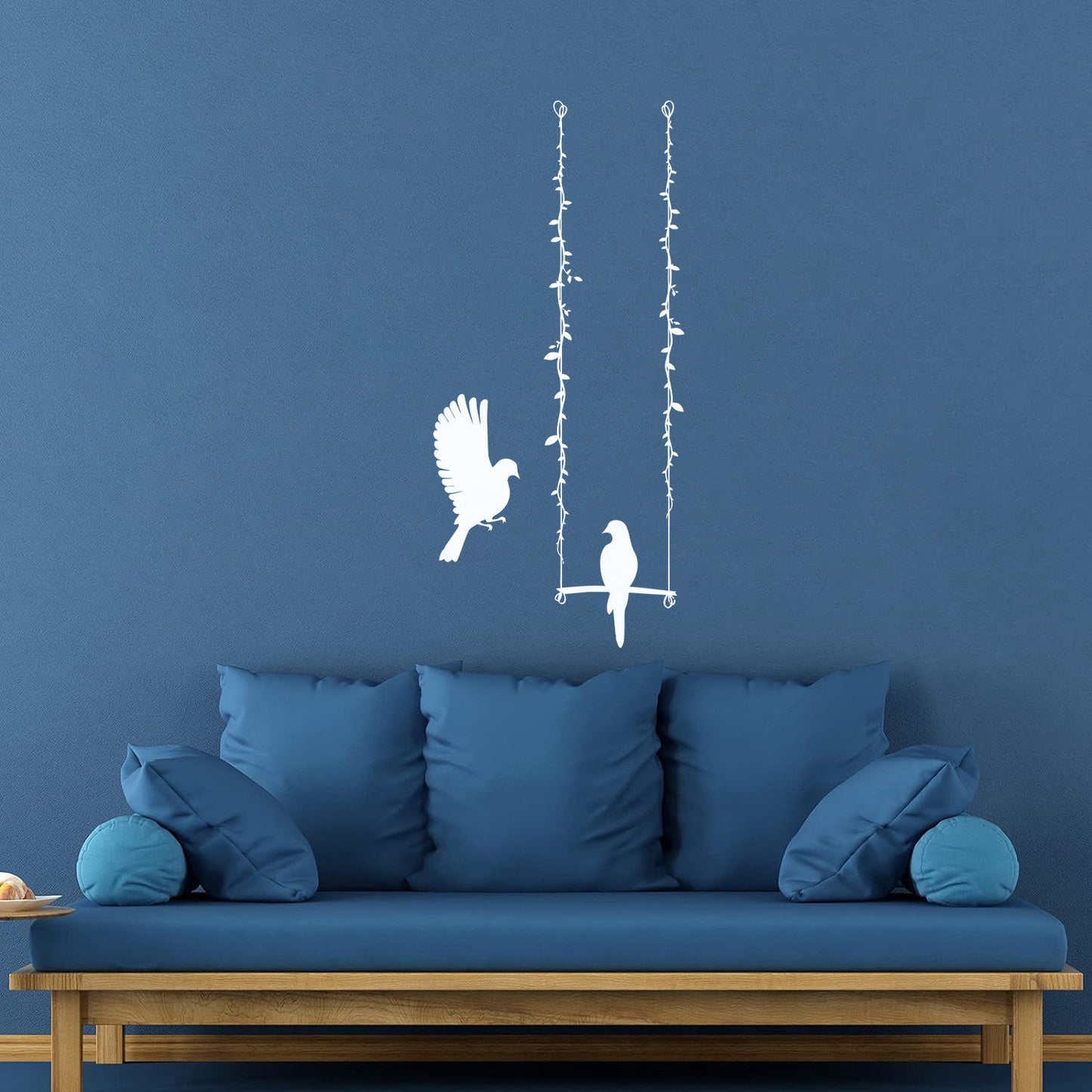 Fine Carving Stickers Pigeons Couple Birds On Swing Dove Romance Personalized Customization