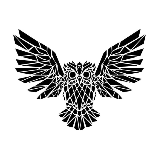 Polygonal Owl Abstract Geometrical Night Bird Wall Stickers Can Modify And Add Information