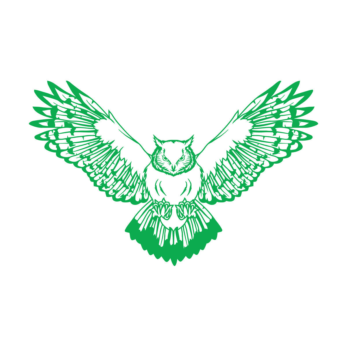 Wall Decals Pvc Owl Predatory Hunting Bird Flying Wings Glass Stickers