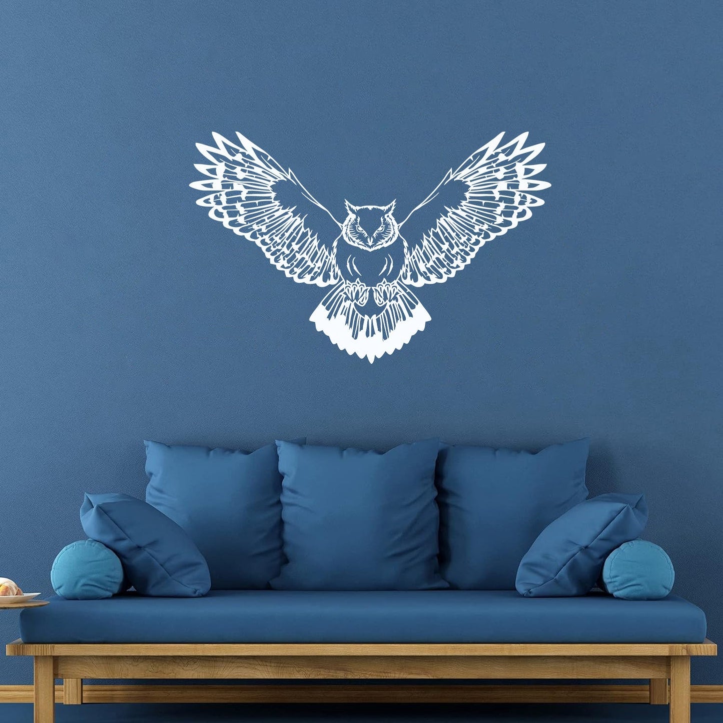 Wall Decals Pvc Owl Predatory Hunting Bird Flying Wings Glass Stickers