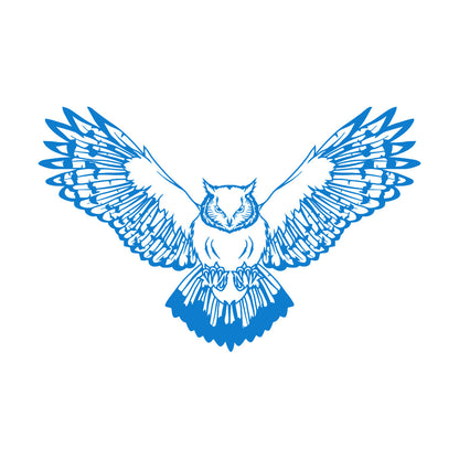 Wall Decals Pvc Owl Predatory Hunting Bird Flying Wings Glass Stickers