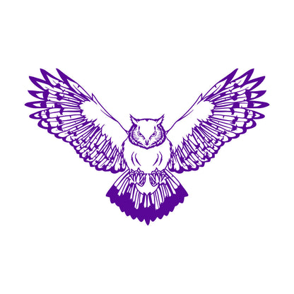 Wall Decals Pvc Owl Predatory Hunting Bird Flying Wings Glass Stickers