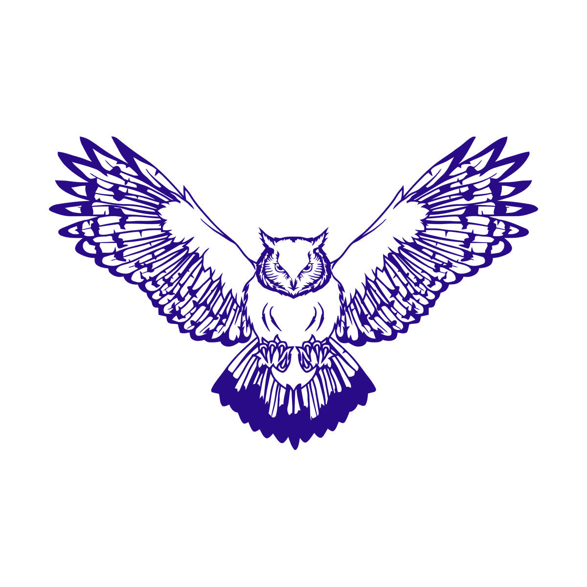 Wall Decals Pvc Owl Predatory Hunting Bird Flying Wings Glass Stickers