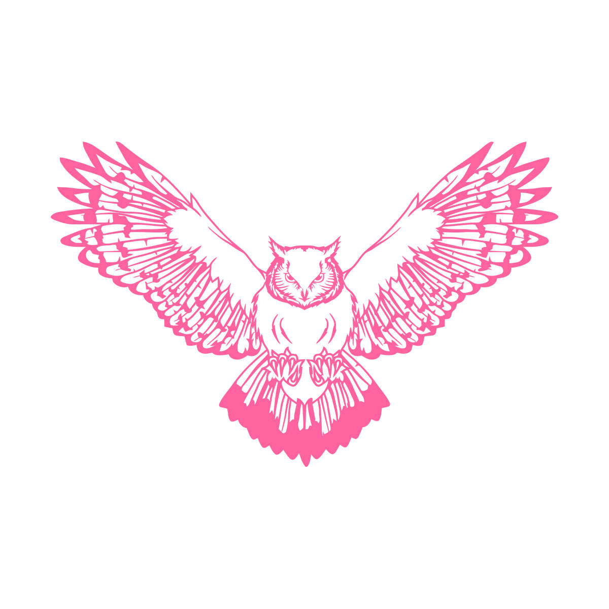 Wall Decals Pvc Owl Predatory Hunting Bird Flying Wings Glass Stickers