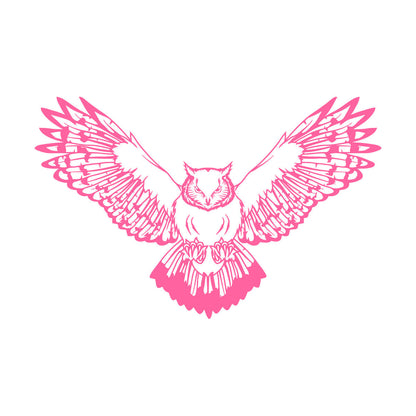 Wall Decals Pvc Owl Predatory Hunting Bird Flying Wings Glass Stickers