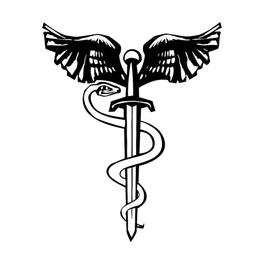 Lettering Decals Snake Bird Wings Sword Dagger Mythology Symbol Art Decoration