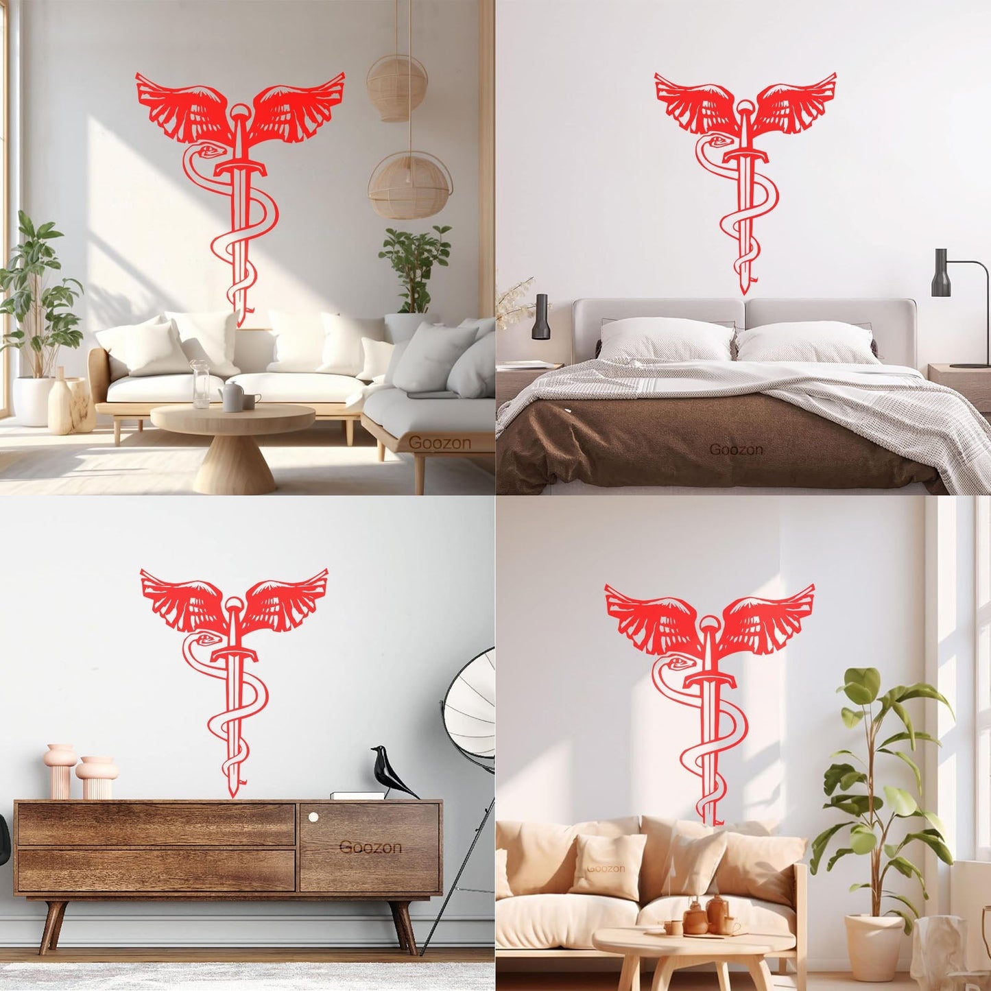 Lettering Decals Snake Bird Wings Sword Dagger Mythology Symbol Art Decoration