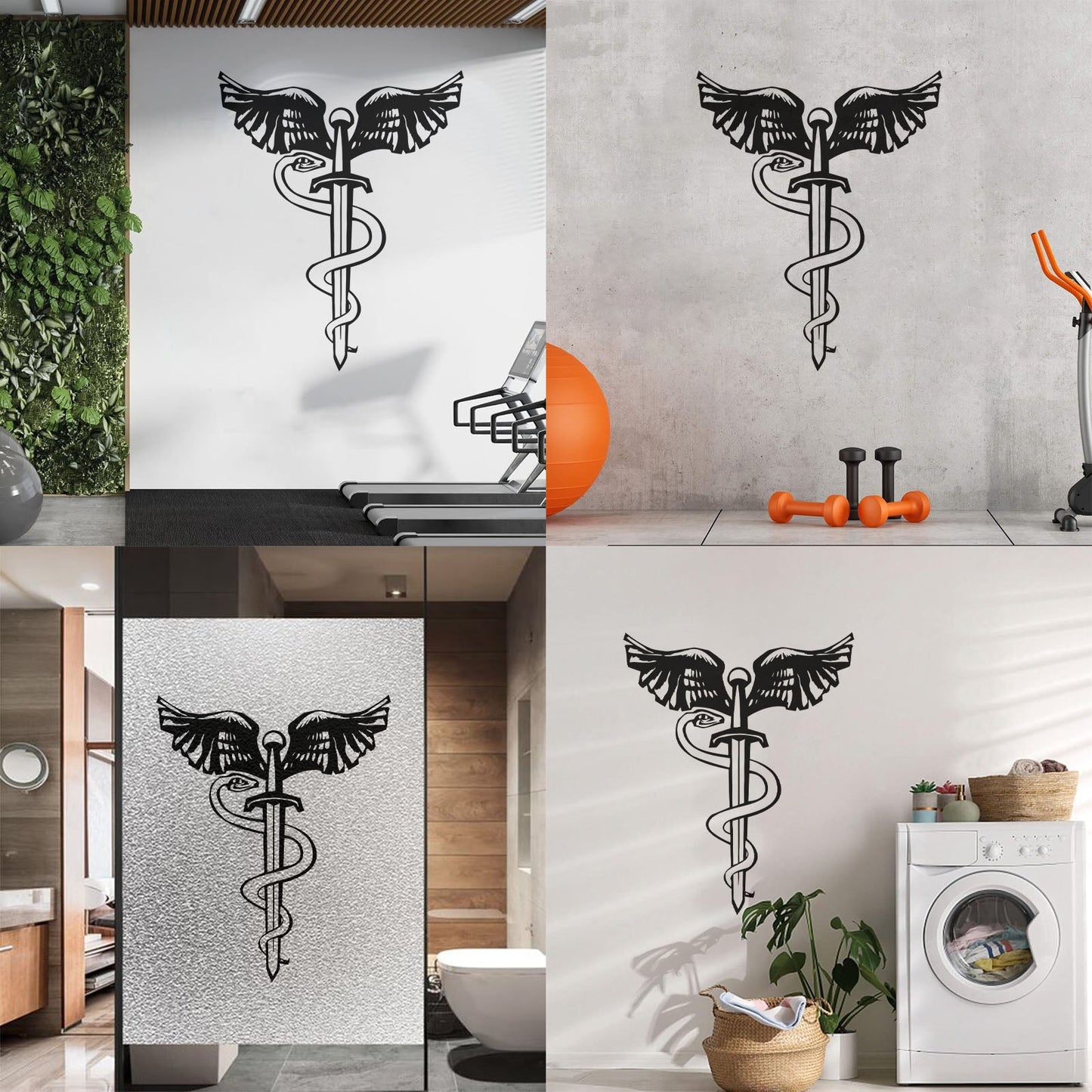 Lettering Decals Snake Bird Wings Sword Dagger Mythology Symbol Art Decoration