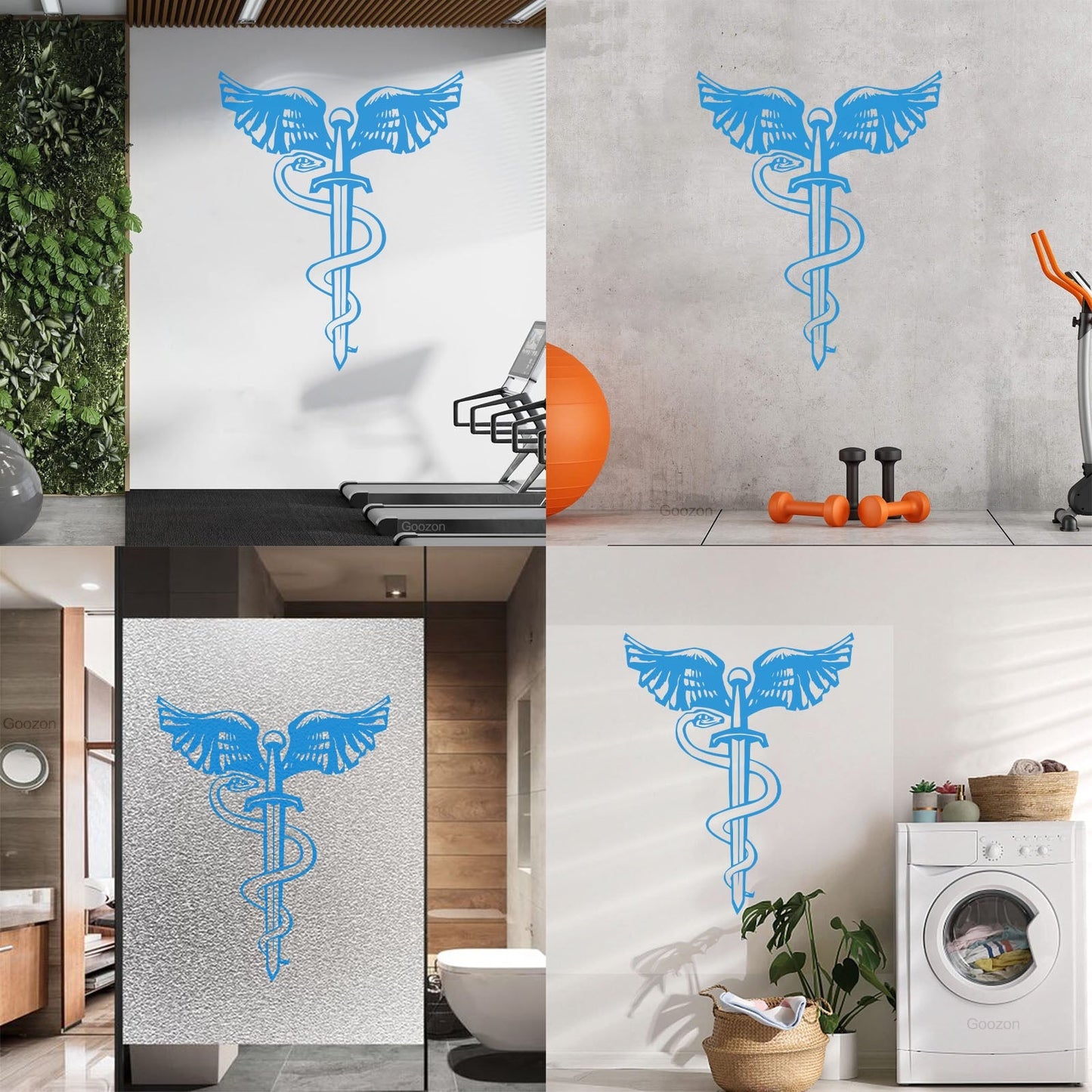 Lettering Decals Snake Bird Wings Sword Dagger Mythology Symbol Art Decoration