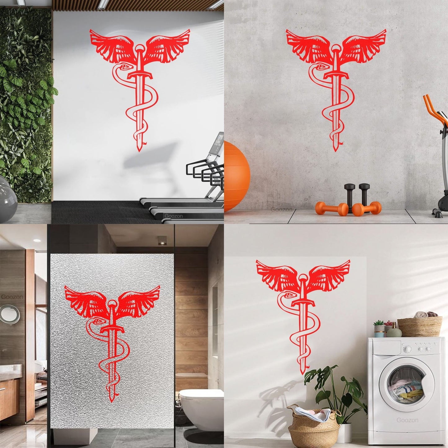 Lettering Decals Snake Bird Wings Sword Dagger Mythology Symbol Art Decoration