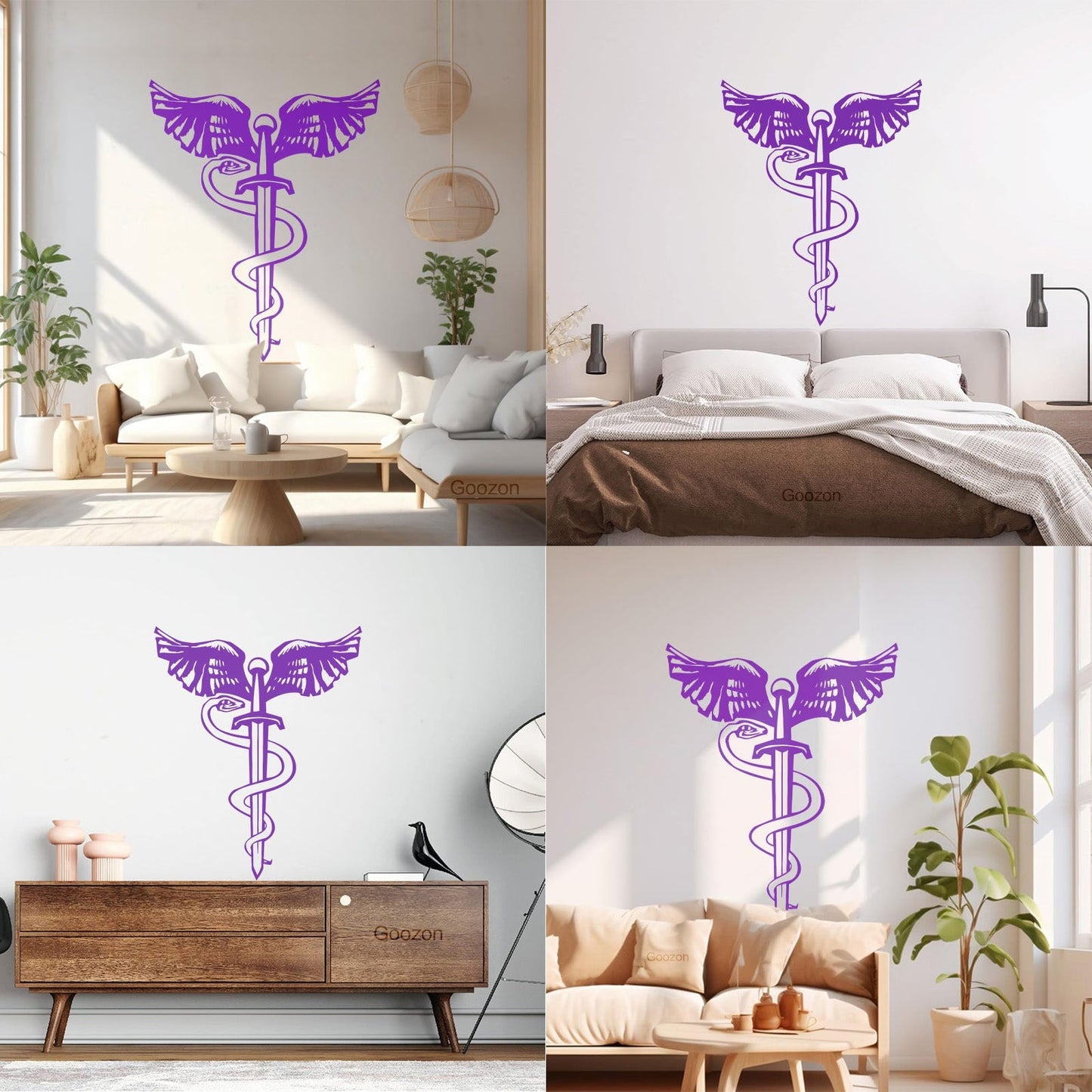 Lettering Decals Snake Bird Wings Sword Dagger Mythology Symbol Art Decoration