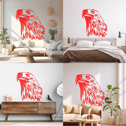 Fine Carving Stickers Tribal Bird Abstract Eagle Head Feathers Equipped With Transfer Film Kit